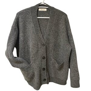 Alcedudu Grey Button-Front Cardigan Sweater | XL/ eclectic grandpa/ coastal